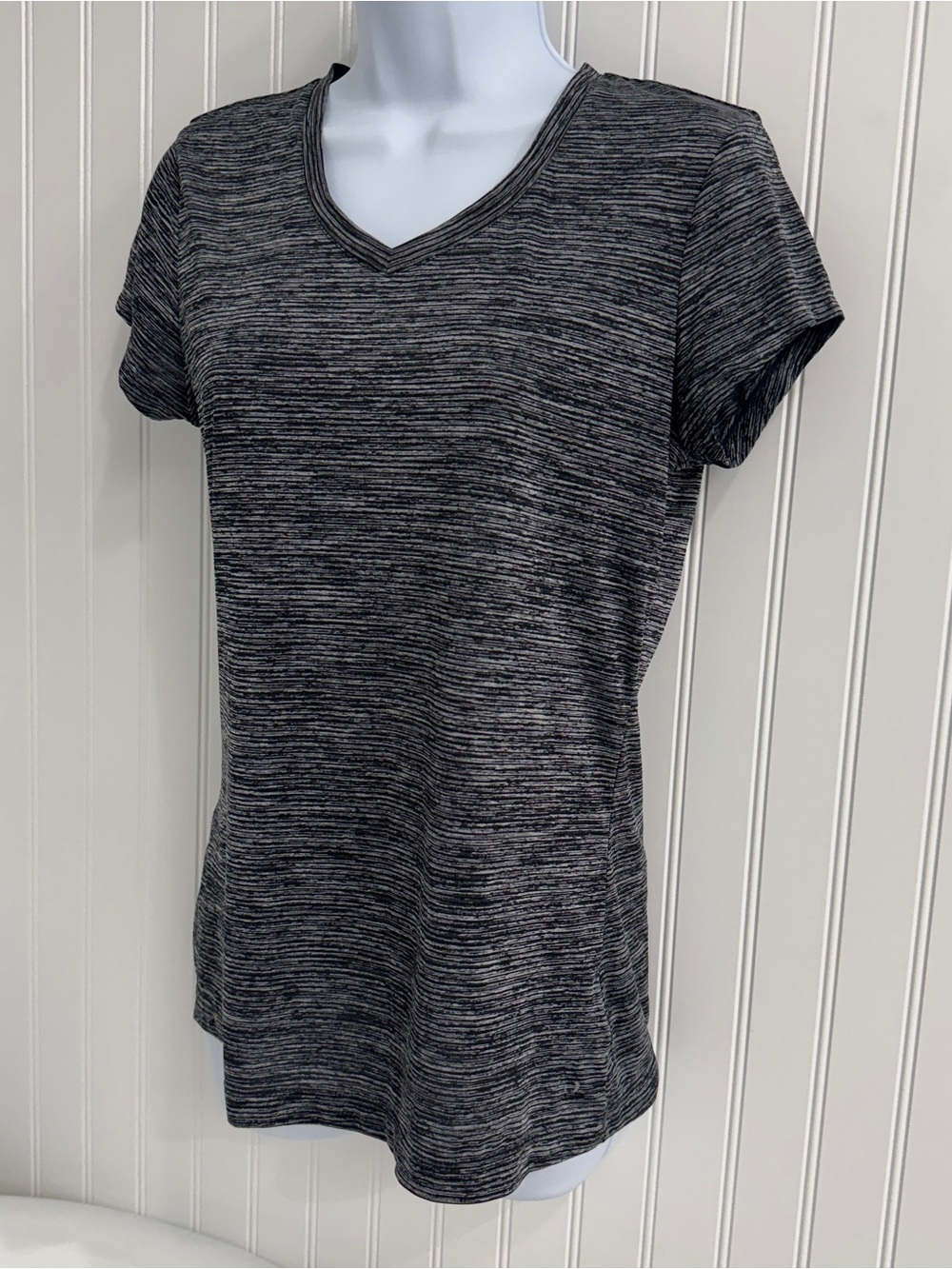 Spalding Black Heather V-Neck Short Sleeve Tee